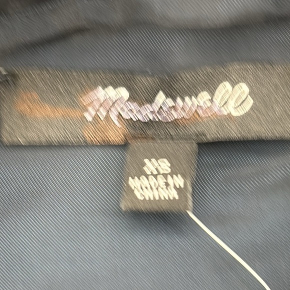 Madewell Button-Front Utility Shirtdress Satin Deep Indigo size XS NWT NR775 - Picture 7 of 12
